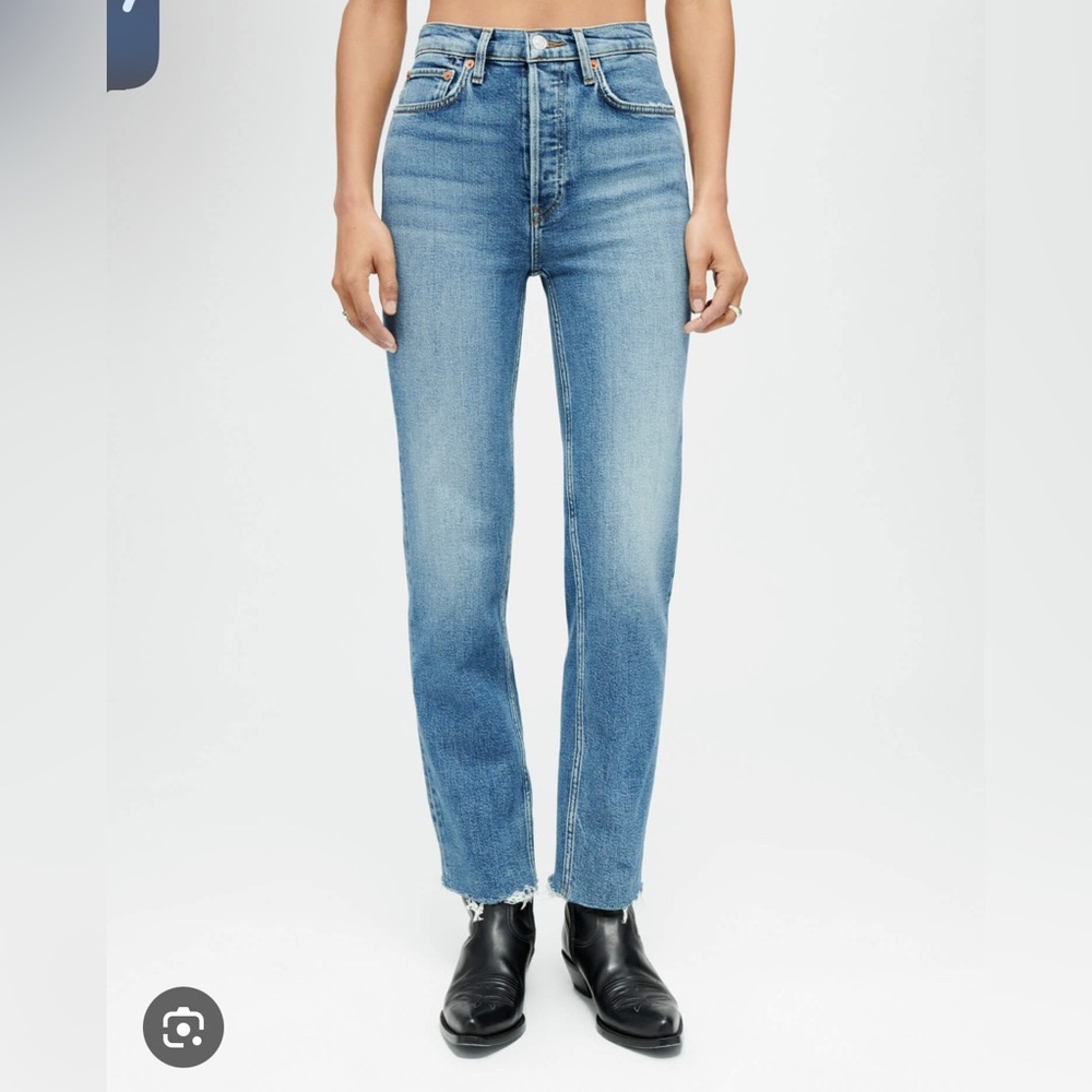 RE/DONE High-Rise Stove Pipe Jeans 25 mid rise Levi’s Vintage Denim redone